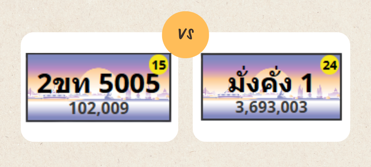 การคำนวณ ผลรวมเลขทะเบียนมงคล ทะเบียนนำโชค ทะเบียนสวย